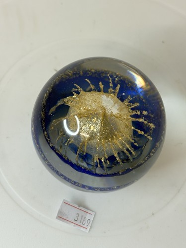 Art glass blue and - glass,