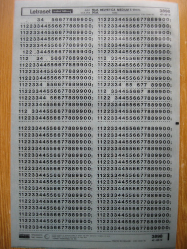 Letraset numbers - ,