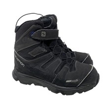 Salomon Synapse Snow Hiking Boots Youth Size 1 Clima Shield Waterproof Black