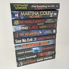 10x Thriller Mystery Mixed Author Martina Cole No Mercy Fiction Book Bundle