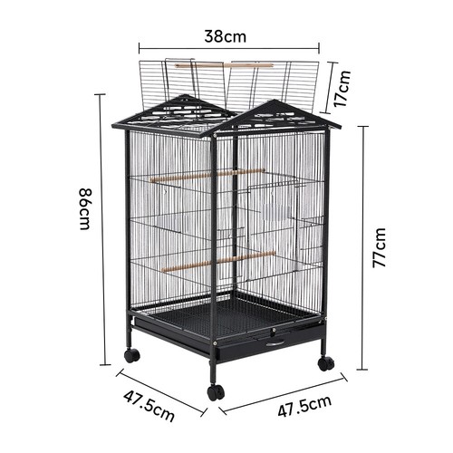 Parrots birds cage wheeled - parrots,