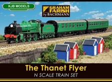 N Gauge Farish 370-165 The Thanet Flyer Train Set - N Class Loco+ 2x Coaches Etc