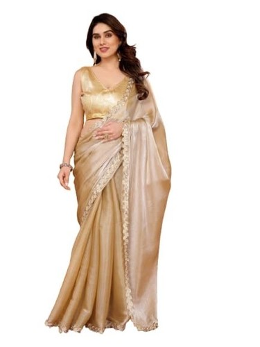 Women silk satin saree party - silk,