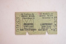 Railway ticket gwr llantrisant - ticket,
