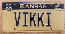 1988 KANSAS VANITY LICENSE