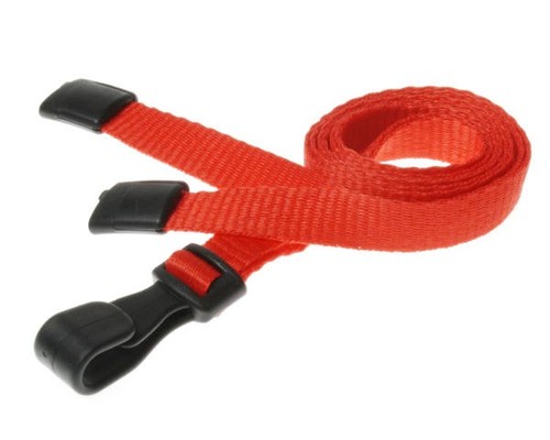 Red lanyard with plastic - lanyard,
