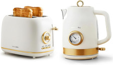 Elegant White & Gold Retro