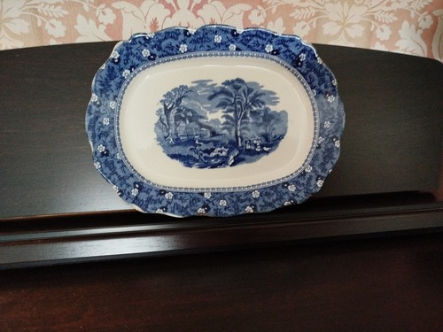 Antique palissy ware oval - antique,