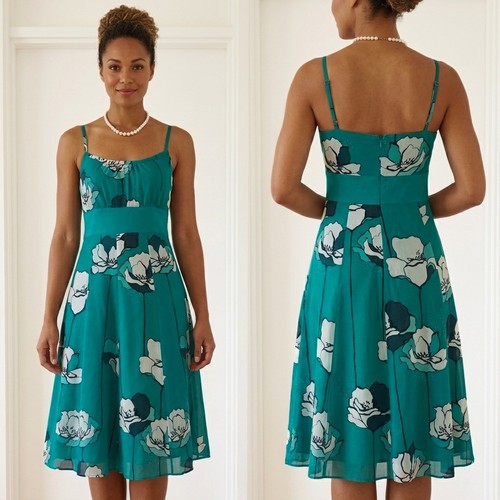 Monsoon turquoise silk floral