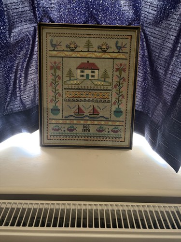 Tapestry 1950 1960 framed - tapestry.,