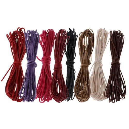 Braided leather cord - braided, for