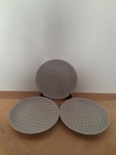 Next Geo Salad Plates X 3 - Grey - 21.5 cm - Superb Condition - (B)
