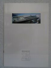 Renault 25 Brochure 1988: V6 Turbo, V6 Injection, GTX, GTS, TX.33 pages. Spec/Co