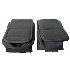 Safariland/Aegis MOLLE Pouch Set Of Two Ex Police Security Black Canvas