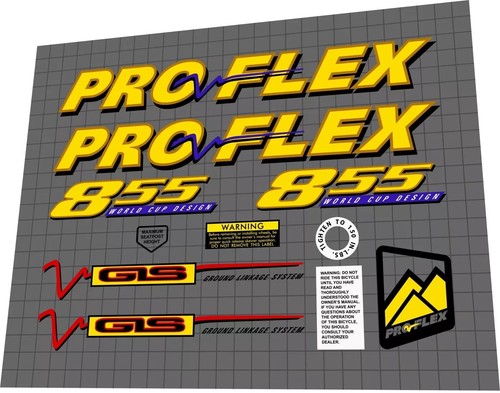 1995 proflex 855 decal set - 855,