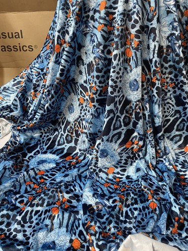 Blue animal floral print - &,
