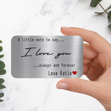 I Love you Note Keepsake Metal