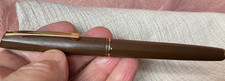 Waterman fountain pen Made in France 18k gold nib brown textured.