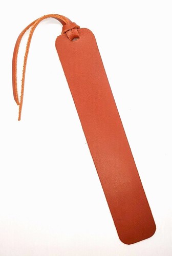 Leather bookmark smooth - , dark