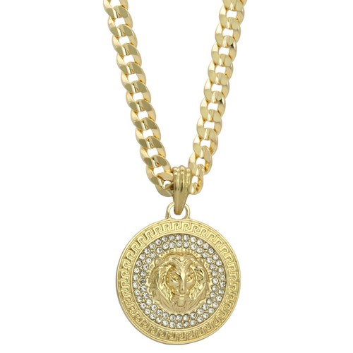 Mens 14k gold plated - plated, lion
