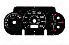 Honda Civic Type R EP3 Plain Black Dial Cards Gauges