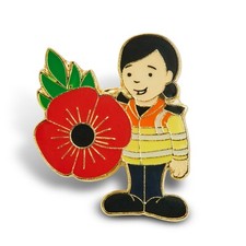 Female National Highways England Traffic Officer HATO HETO Flower Pin Badge