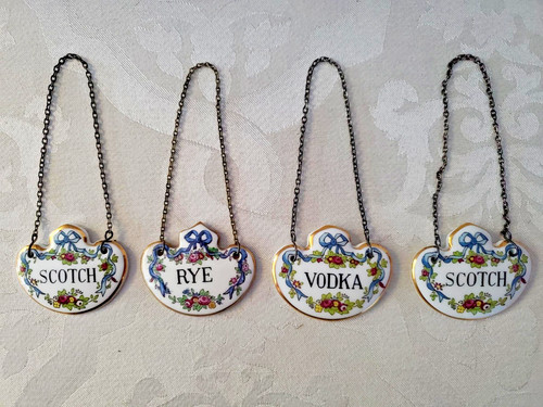 Four vintage bone china liquor - china,