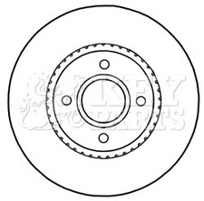 2x Brake Discs Pair Vented fits FORD B-MAX 1.6 Front 2012 on 278mm Set KeyParts