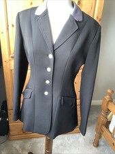 Equetech Women’s Riding Show Jacket, Black, Size 34, Diamanté Collar, Pre-owned