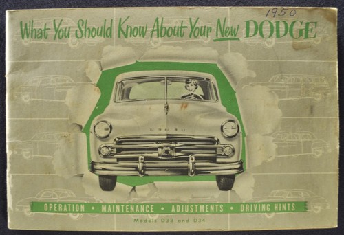 1950 dodge owners manual - 1950,
