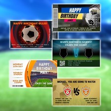 Personalised Football ticket | Sports Ticket | Match Ticket | Gift Giving |