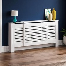 SALE Radiator Cover Adjustable Modern Cabinet Shelf MDF Grill Furniture White