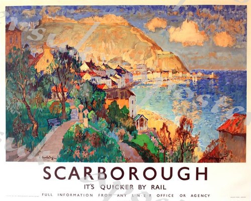 Vintage lner scarborough oil - scarborough,