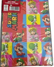 Super Mario Gift Wrap 2 sheets