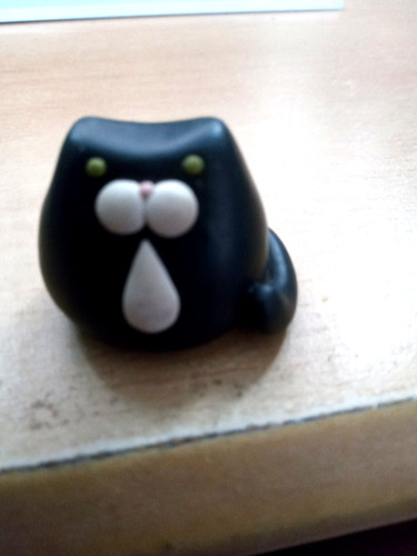 Miniature ceramic cat - miniature,