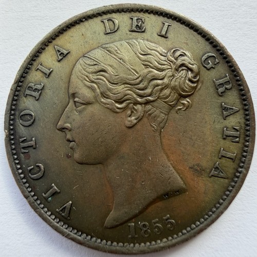 1855 queen victoria copper - 1855,