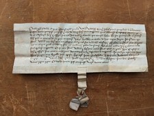 1479 Lancashire 15th century Edward 4th Latin manuscript Vellum Deed Document