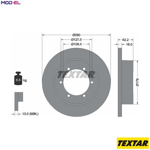 Brake disc 92308500 for - 2x,