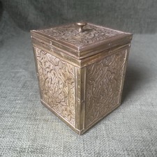 Vintage Brass Embossed  Wooden