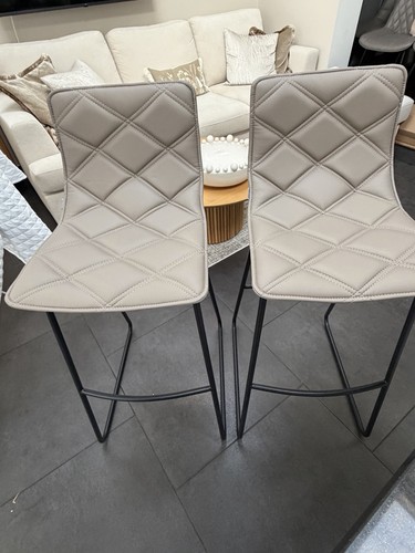 Dwell faux leather bar stools - dwell,