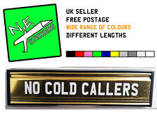 NO COLD CALLERS letterbox sign sticker decal vinyl cold calling junk
