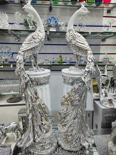 Italian white silver peacock - italian,