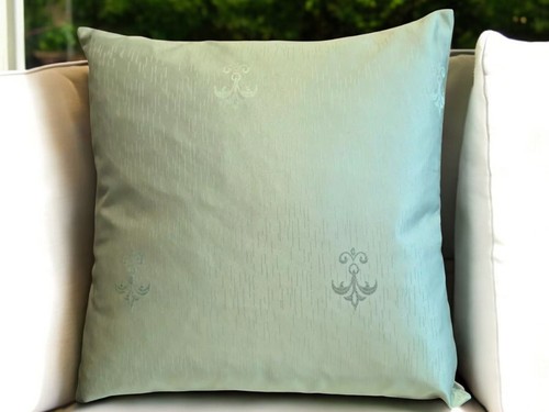 18x18 duck egg - green, jacquard