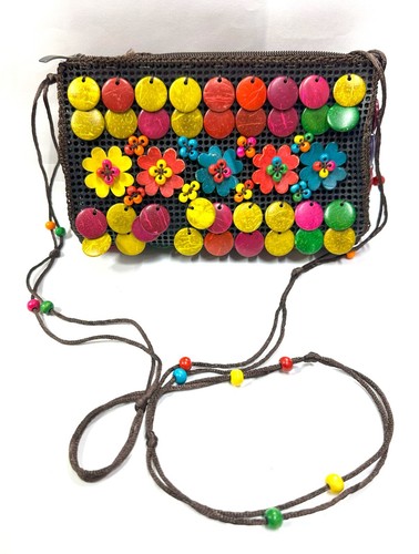 Handmade coconut handbag - coconut, hippy