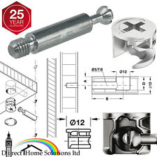 HAFELE MINIFIX 12mm CAM LOCK BOLTS & FIXING DOWELS FURNITURE FITTINGS FLAT PACK