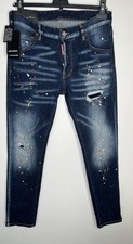 Mens DSQUARED2 Blue Painted