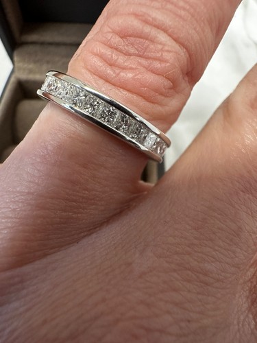 Platinum diamond eternity ring - platinum,