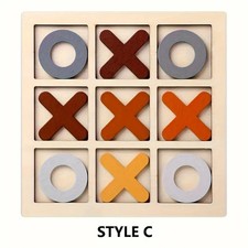 Wooden Noughts & Crosses Game