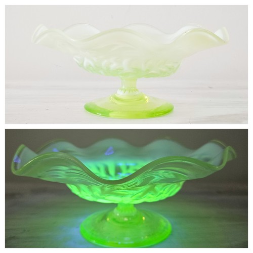 Antique compote lime green - antique,