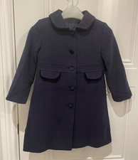 Girls Classic Coat: Heritage Style Navy Classic Wool Coat: Age 4 Years: BHS 